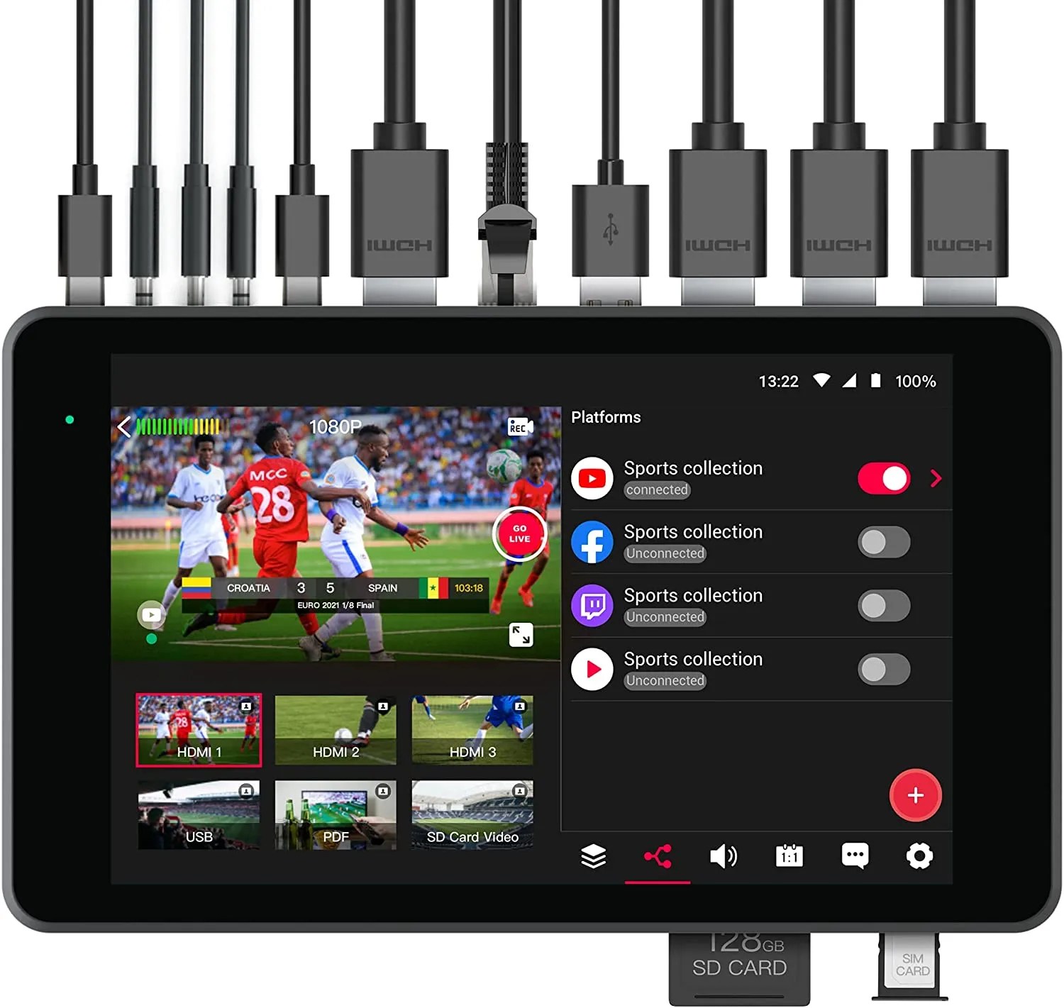 YoloLiv YoloBox Pro Portable Multi-Camera Switcher/Monitor & Recorder