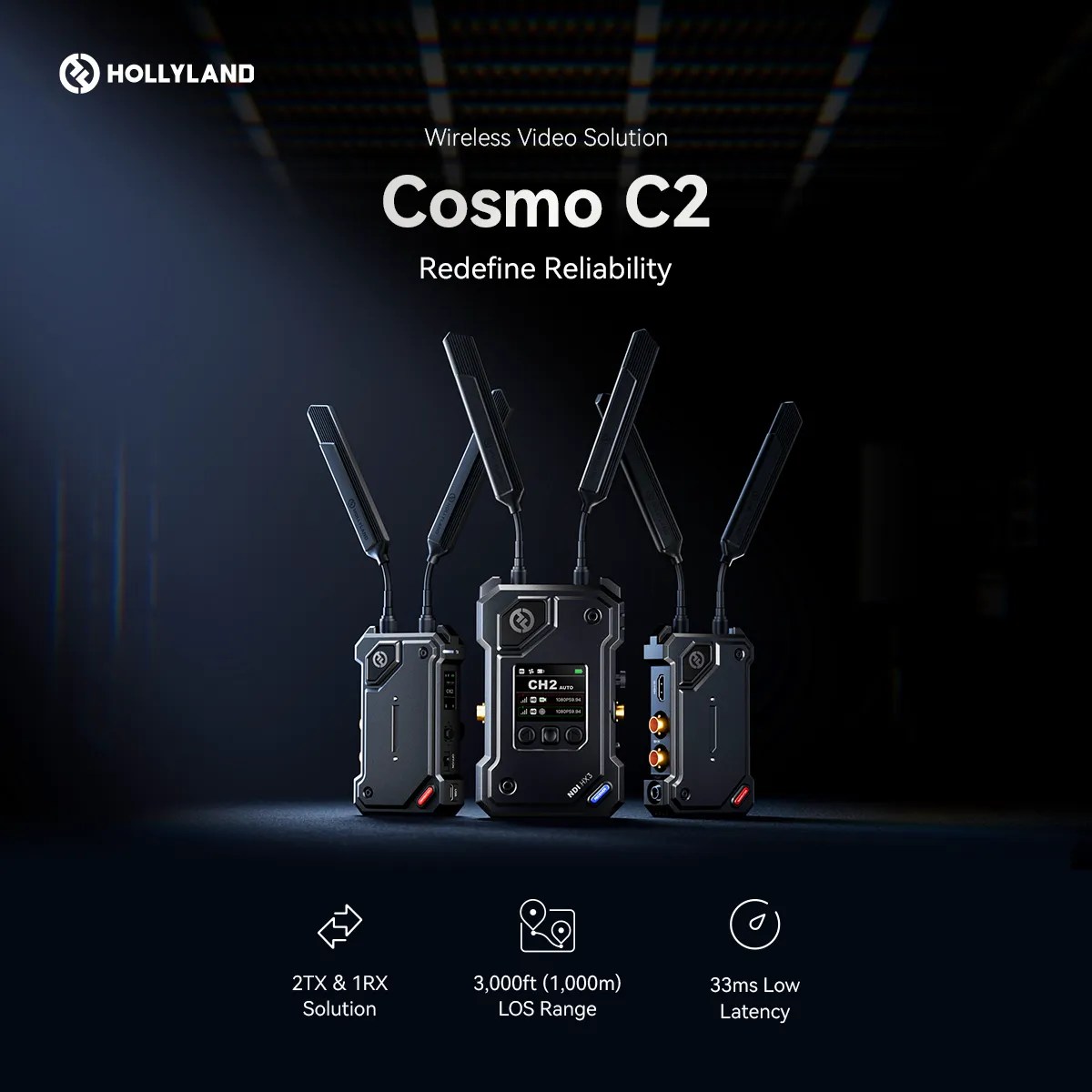 Hollyland Cosmo C2 SDI/HDMI Wireless Video Transmission System