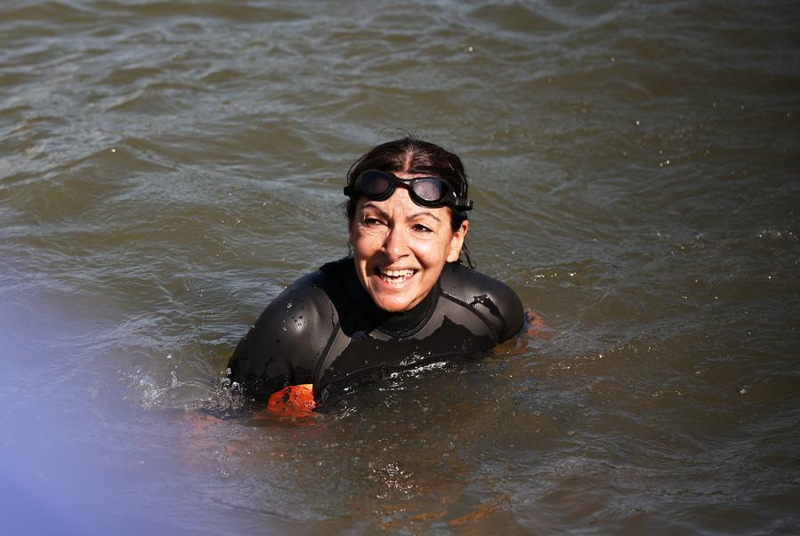 Paris mayor swims in Seine to prove it is clean enough for Olympic Games