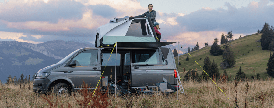 tente de toit gonflable Quechua