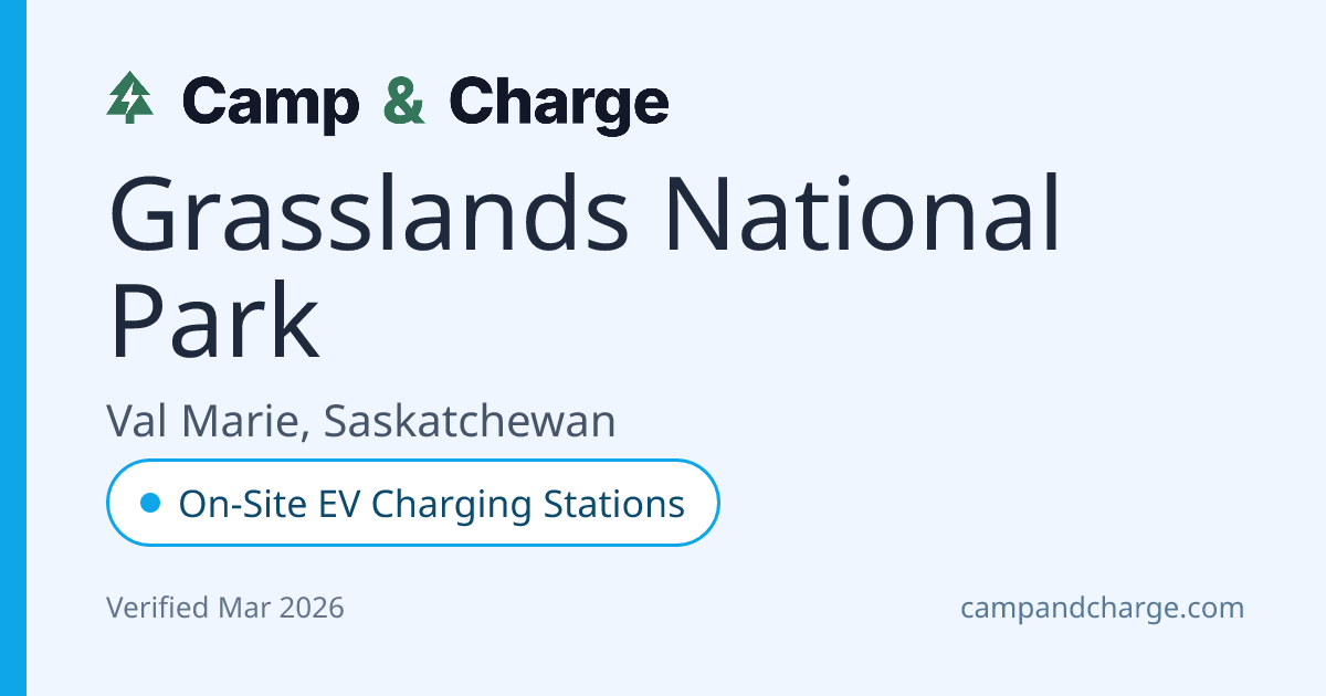 Grasslands National Park EV Charging Stations Available In Val Marie Opengraph Image