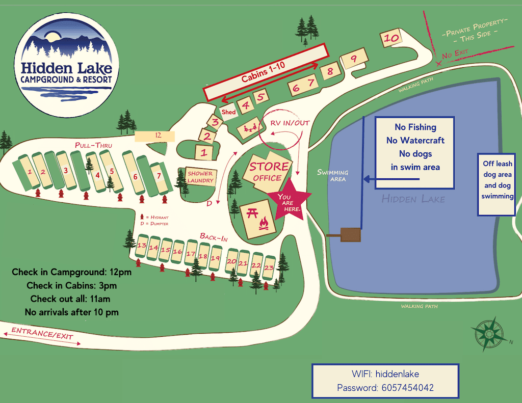 Back In Sites Hidden Lake Campground And Resort 1024 Website Resize Campground Map 