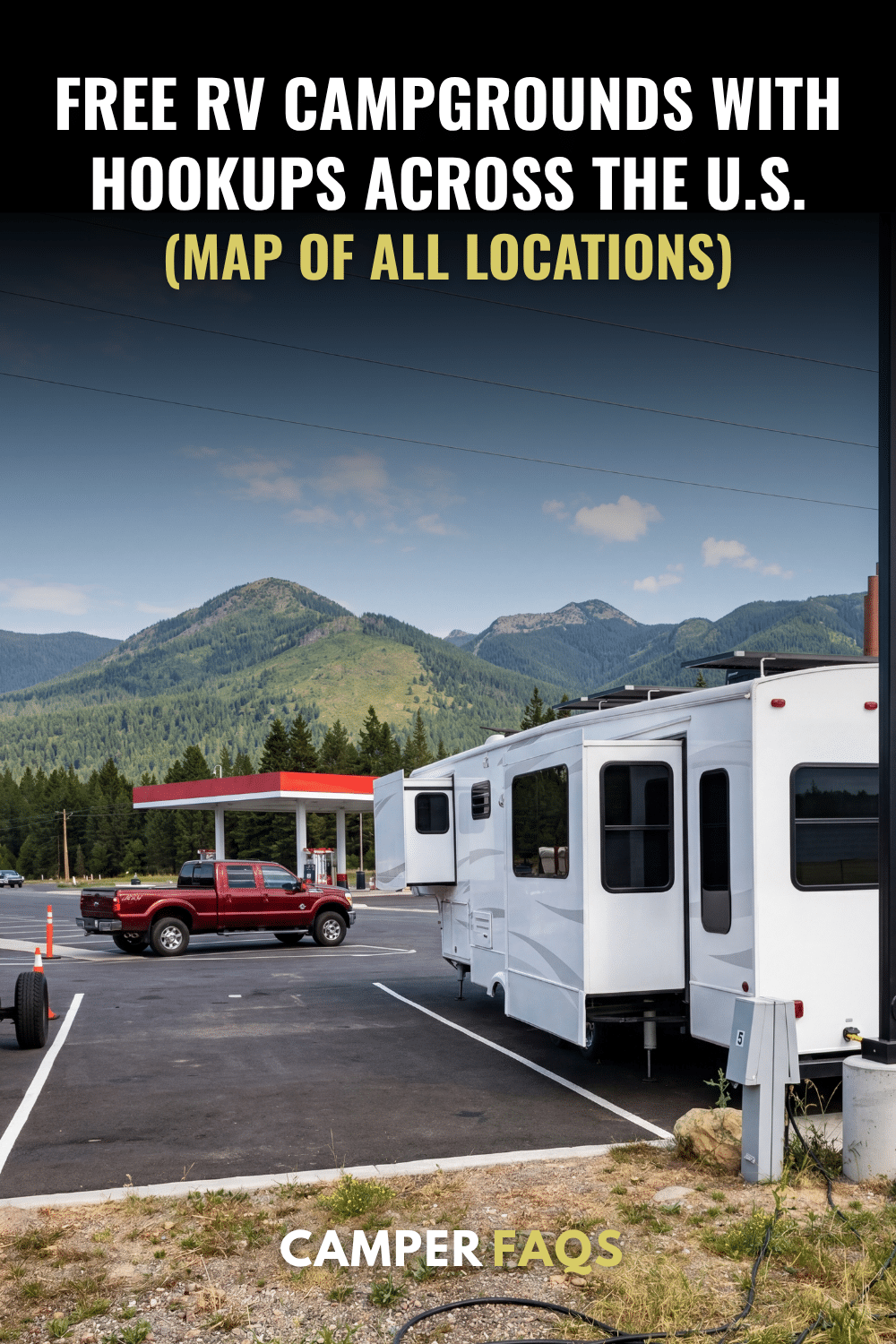 Free RV Campgrounds With Hookups Across The U S Map Of Locations Pinterest.