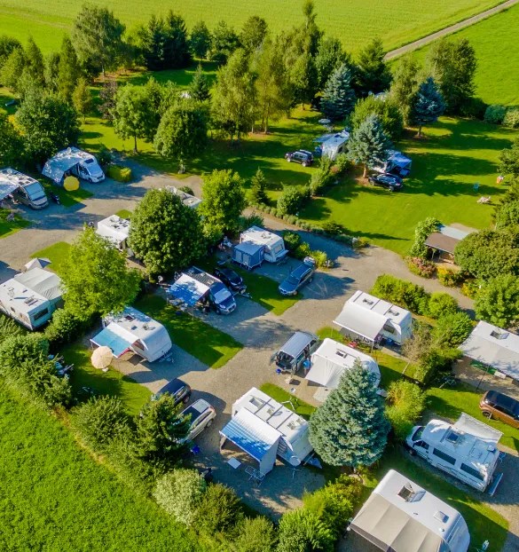 50 plus Campingpark Fisching Luftaufnahme