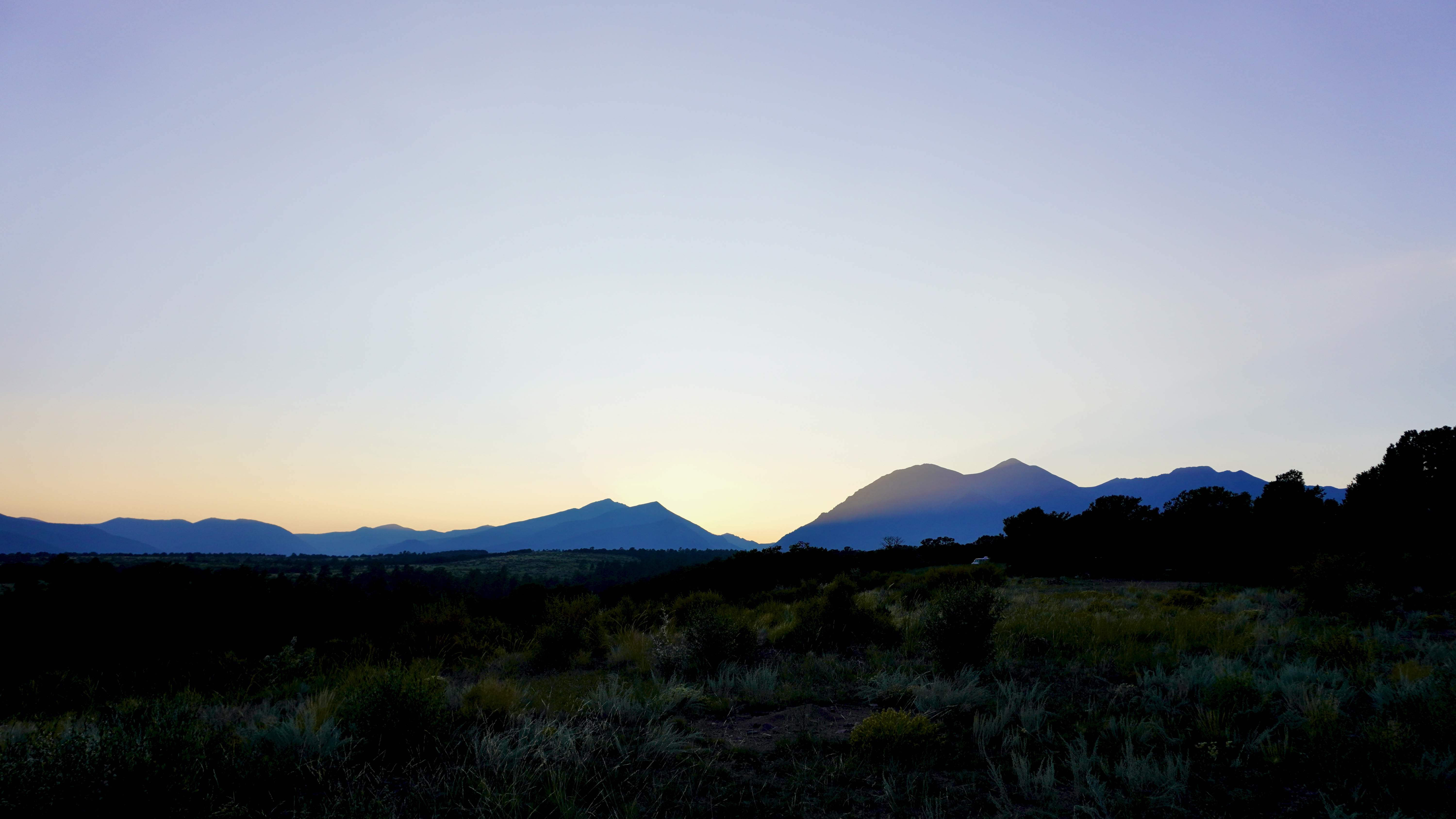 the mountains during sunset with light and shadows while staying at Shavano