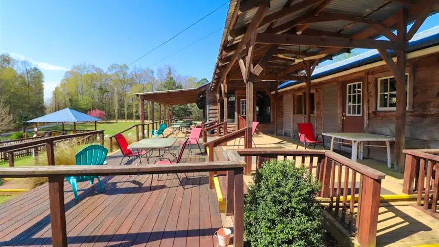 Clubhouse deck.