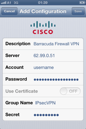 Vpn Client Icon - How to Configure the Apple iOS VPN Client for IPsec Shared