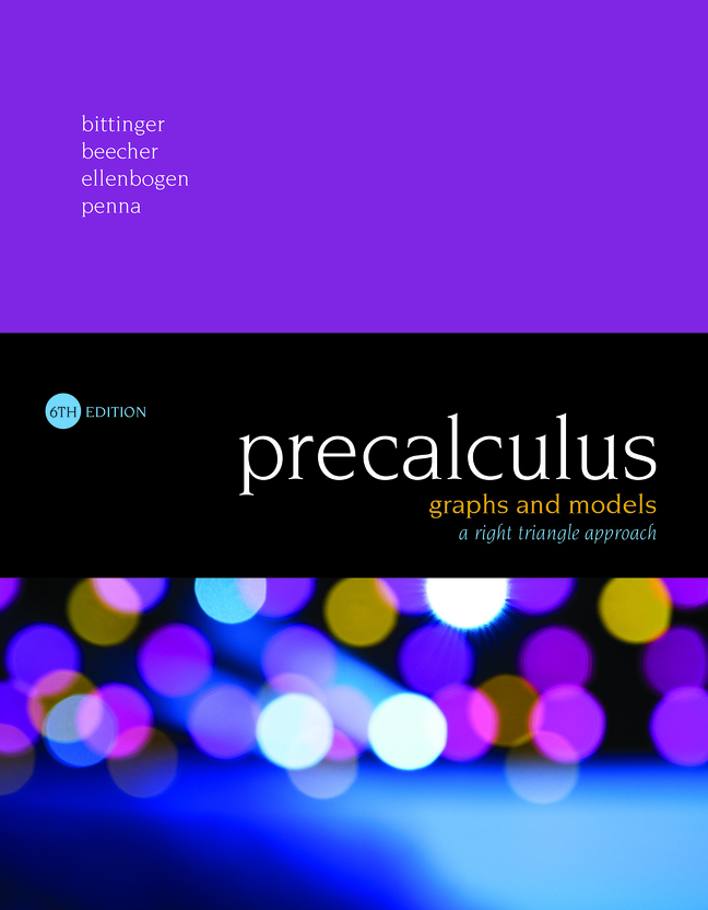 (eBook) (PDF) Precalculus: Graphs and Models, A Right Triangle Approach, 6th edition