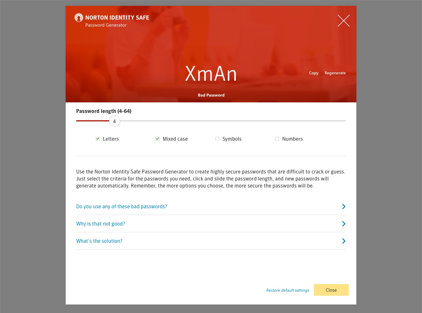 Password Generator - Bad