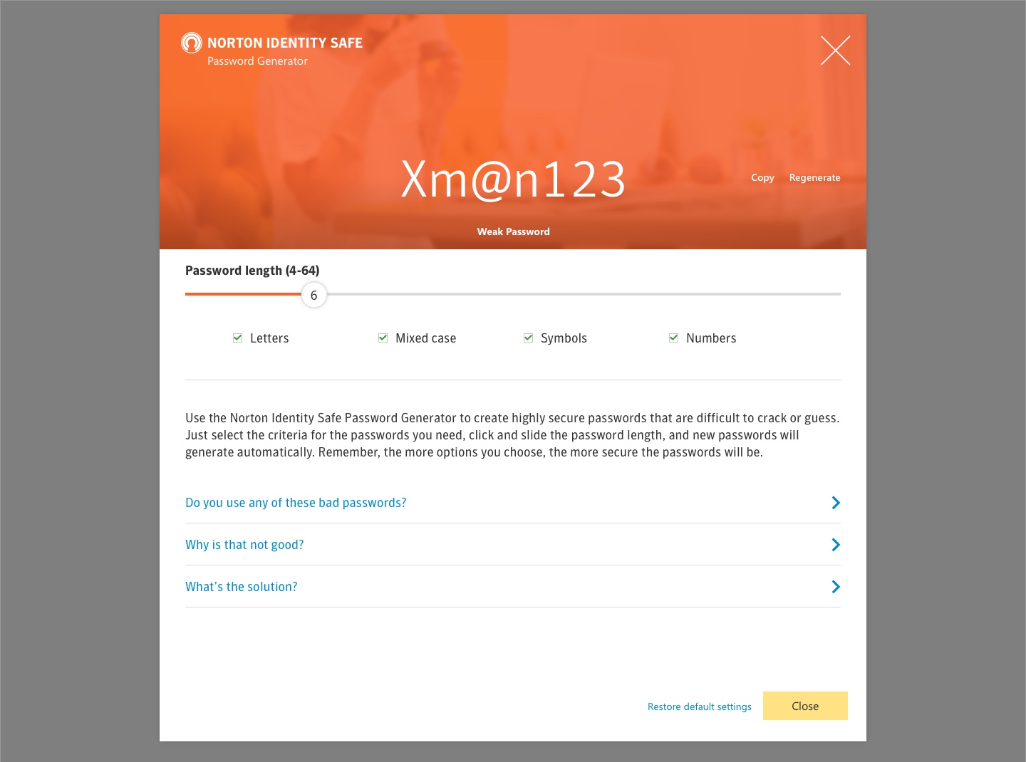 Password Generator - Weak