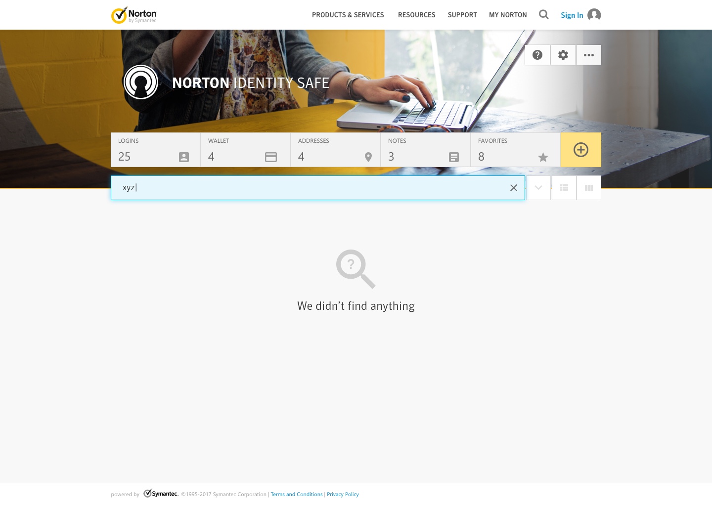 No Search Items Found