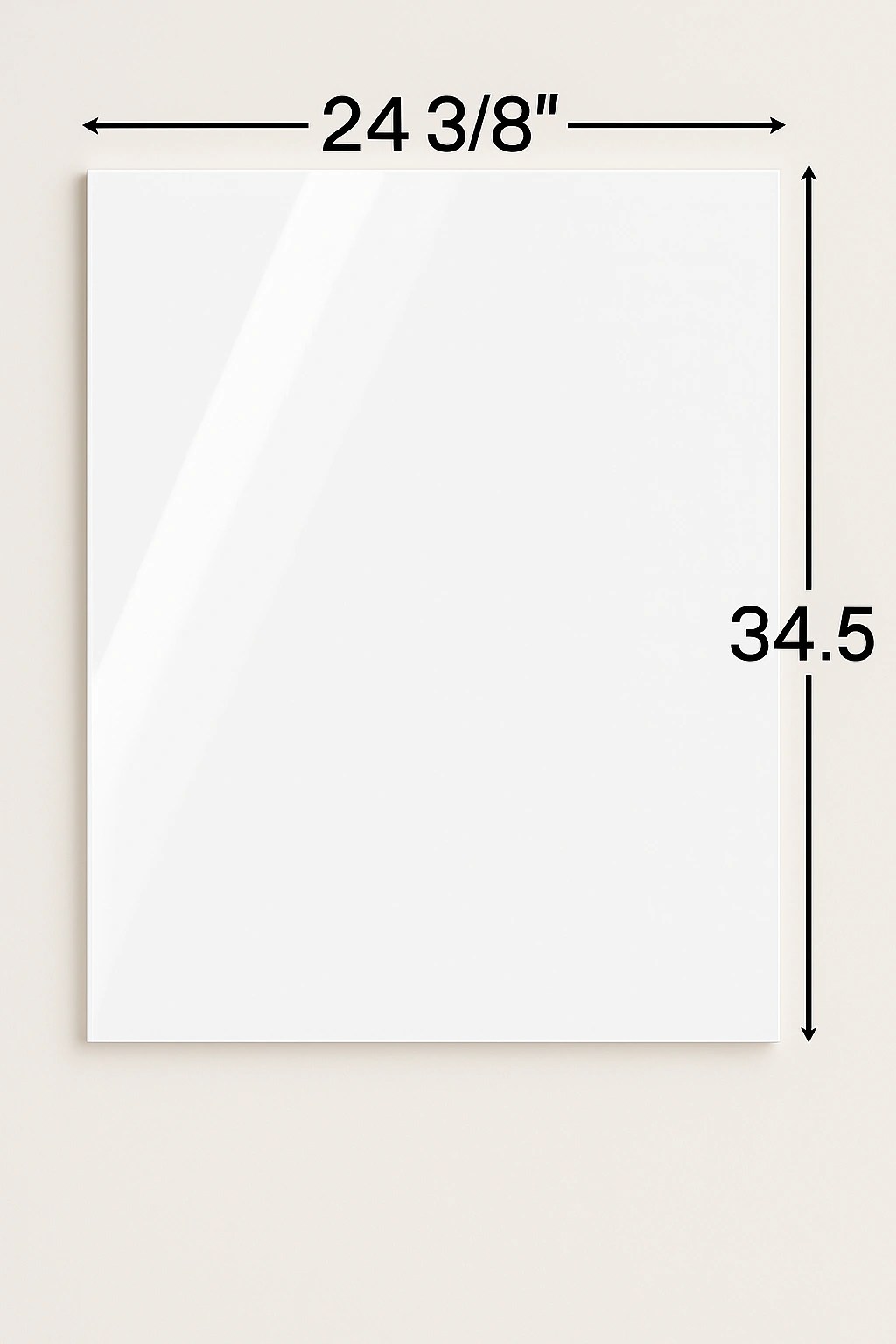 Base finished panel for kitchen cabinetry, dimensions 24 3/8" x 34.5", designed for a polished look in cabinetry solutions.