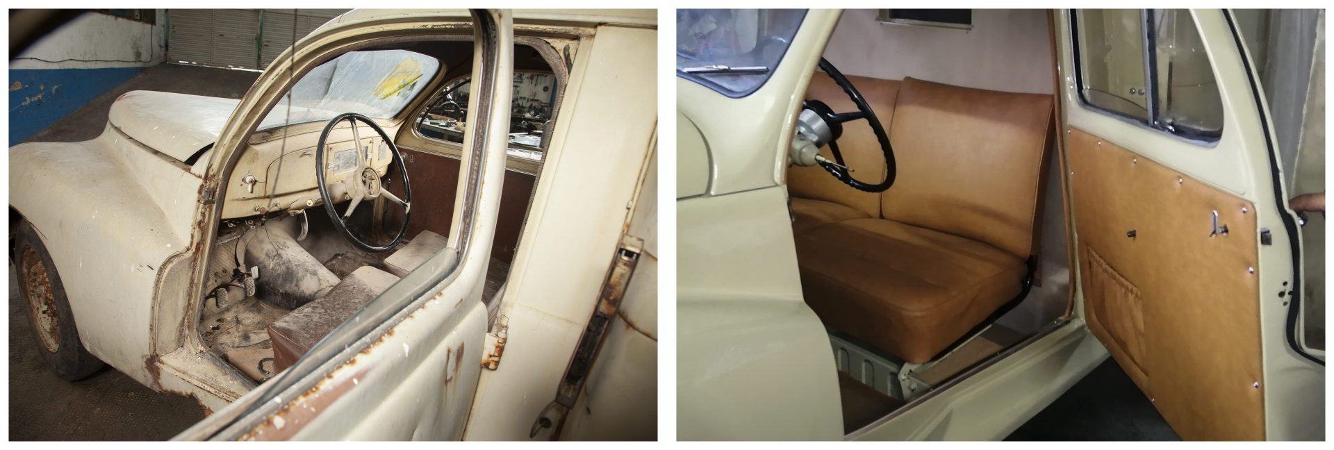 La Facultad de Medicina expone de forma permanente una ambulancia Peugeot 203 de 1953 restaurada y musealizada -2