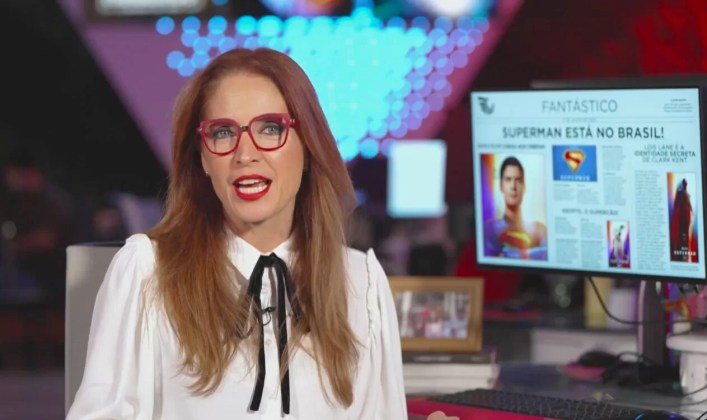 Poliana Abritta no cenário do Fantástico