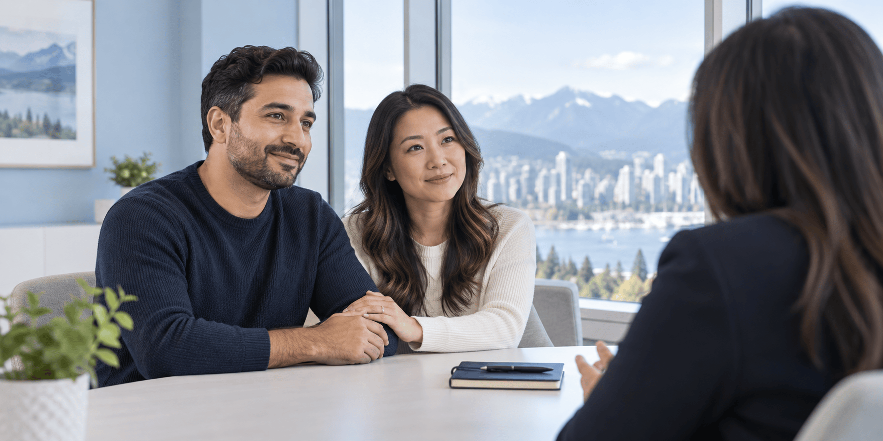 Clients meeting with an immigration consultant in Richmond BC