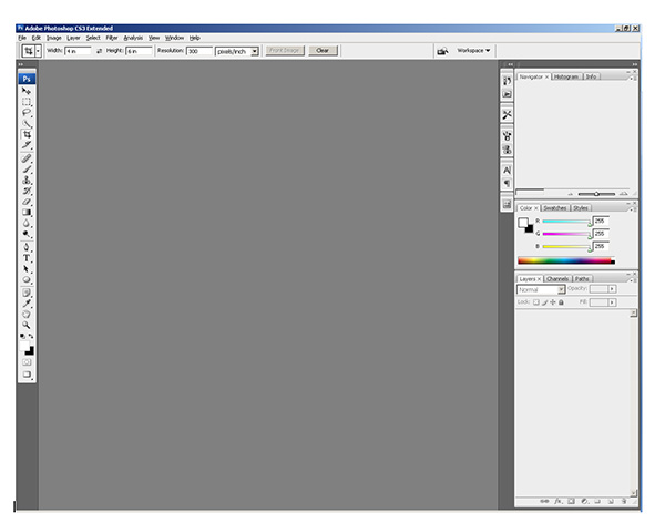 Photoshop CS3 Default Workspace