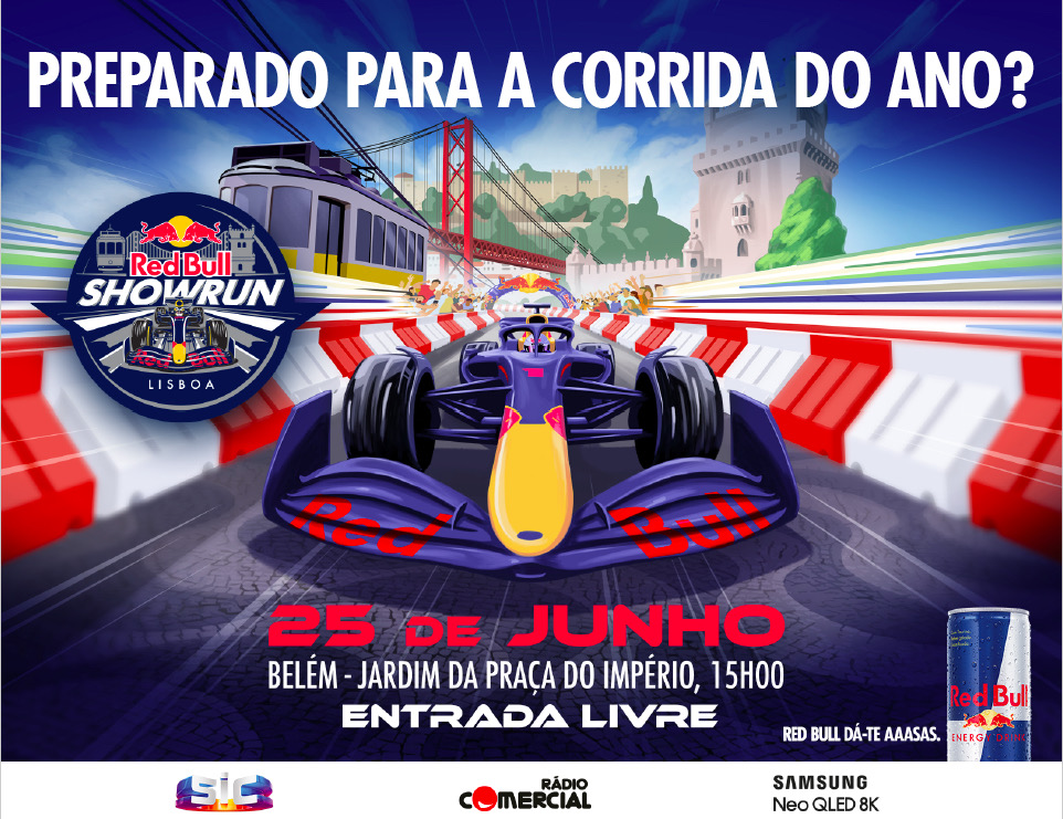 Red Bull traz o seu carro de Fórmula 1 a Belém em Junho