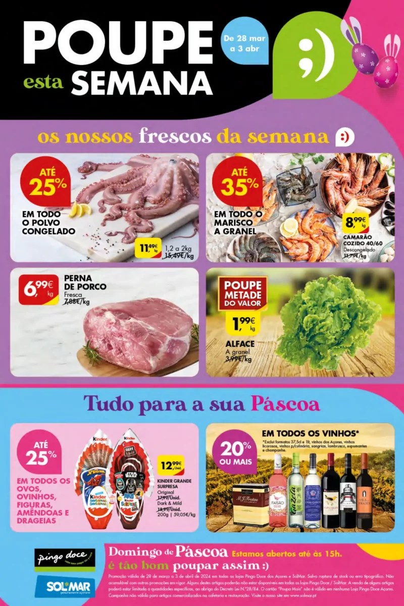 Antevisão Folheto Pingo Doce Açores (28 março a 3 abril)