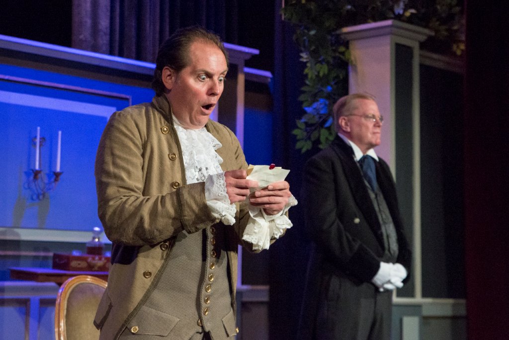 Doug Kusak as Sir Roderick, left, and John Polk as the Steward. PHOTO | Bob Perksoski