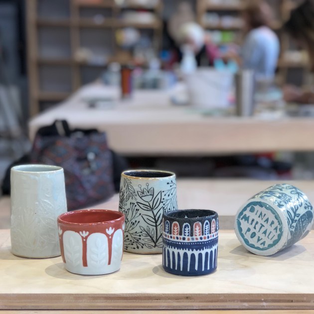 A sample of works made  at BRICK Ceramic + Design Studio. 