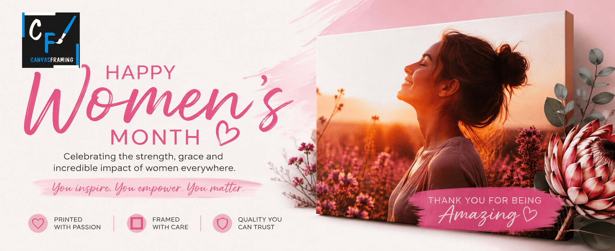 Canvas Framing Womens Month