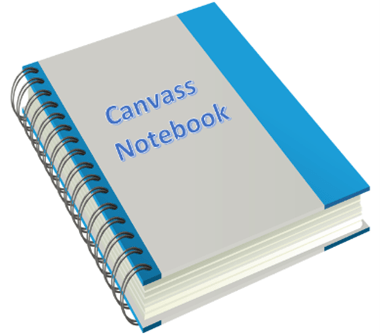 Blue Canvass Notebook Logo