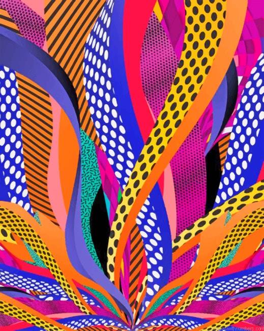 Abstract Geometric Colorful Paint By Numbers