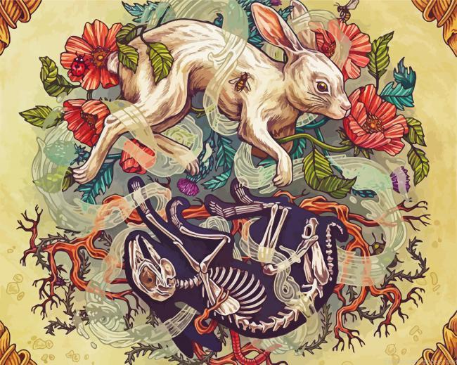 Abstract Rabbit Skull Paint By Numbers