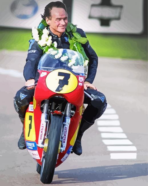 Barry Sheene Racer Paint By Numbers