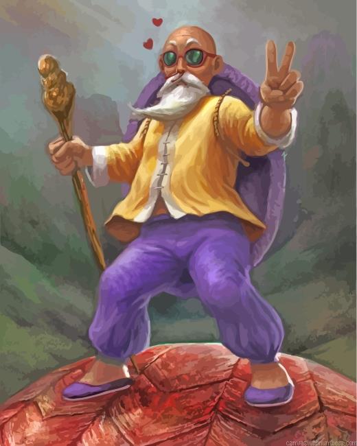 Master Roshi Art Paint By Numbers
