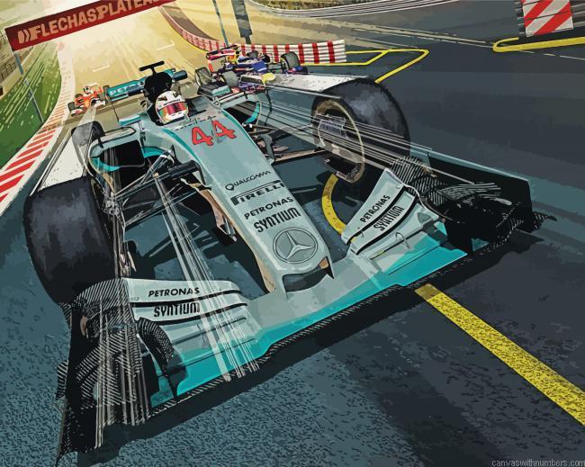 Mercedes F1 Racing Paint By Numbers