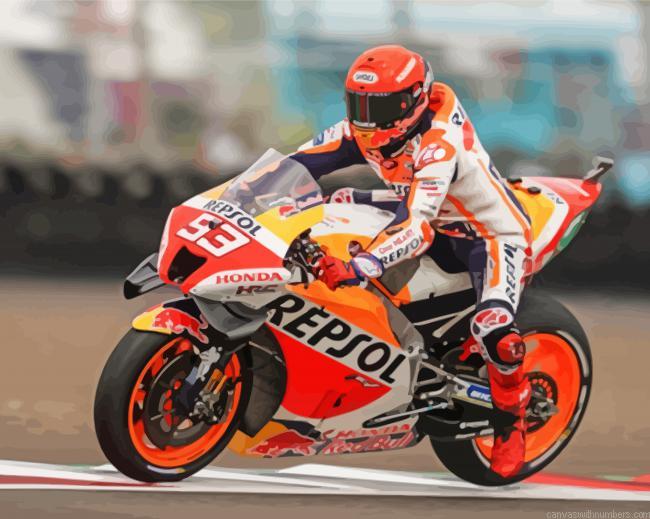 Moto Gp Raccing Paint By Numbers