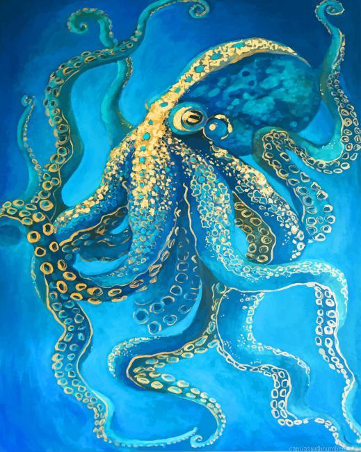 Octopus In Beach Paint By Numbers