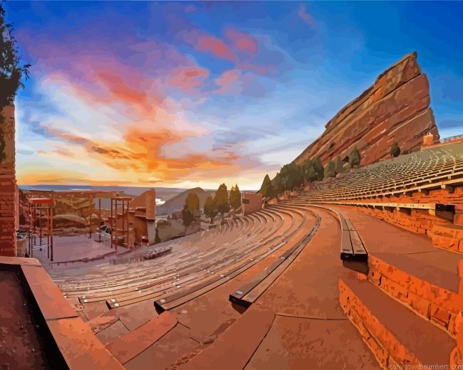 Red Rocks Amphitheatre In Colorado Paint By Numbers.jpeg