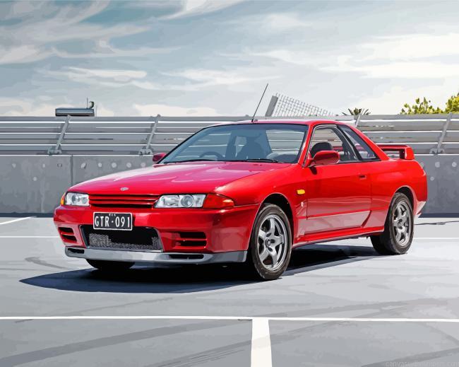Red Skyline R32 Paint By Numbers