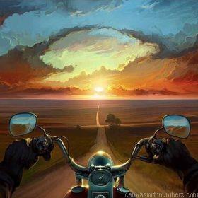 Ride In Sunset Paint By Numbers