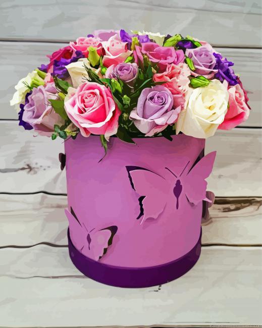 Spring Flowers Box Paint By Numbers