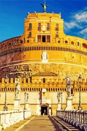 St Angelo Bridge Rome Paint By Numbers.jpeg