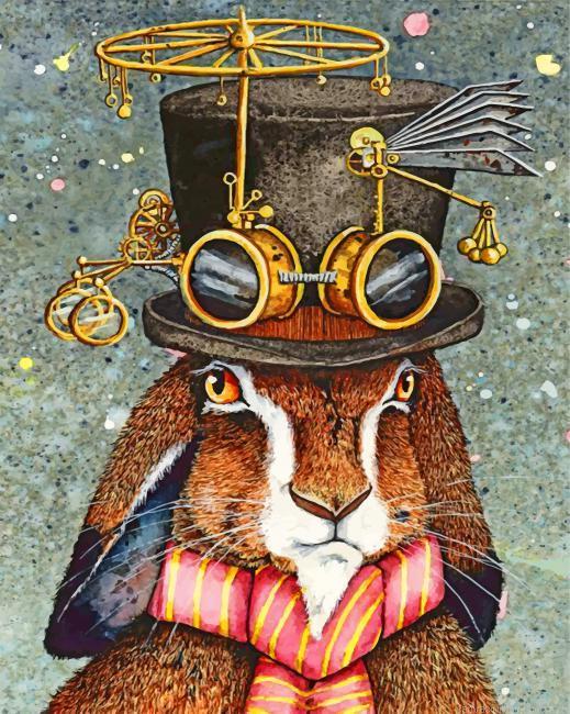 Steampunk Rabbit Paint By Numbers.jpeg