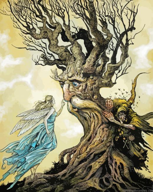 Tree Spirit Arthur Rackham Paint By Numbers.jpeg
