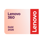 Lenovo 360 Gold Partner 2026 certification badge representing trusted enterprise IT hardware, devices, and technology solutions provider.