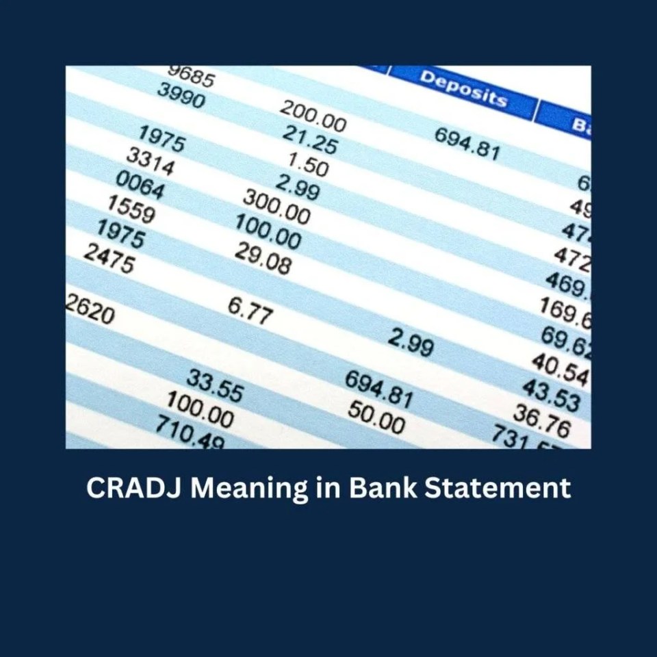 Cradj Meaning in Bank Statement