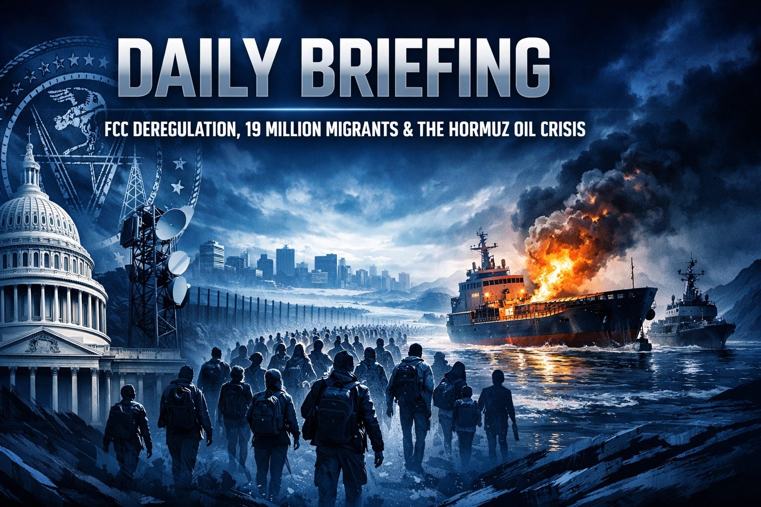 Daily Briefing: FCC Deregulation, 19 Million Migrants & the Hormuz Oil Crisis