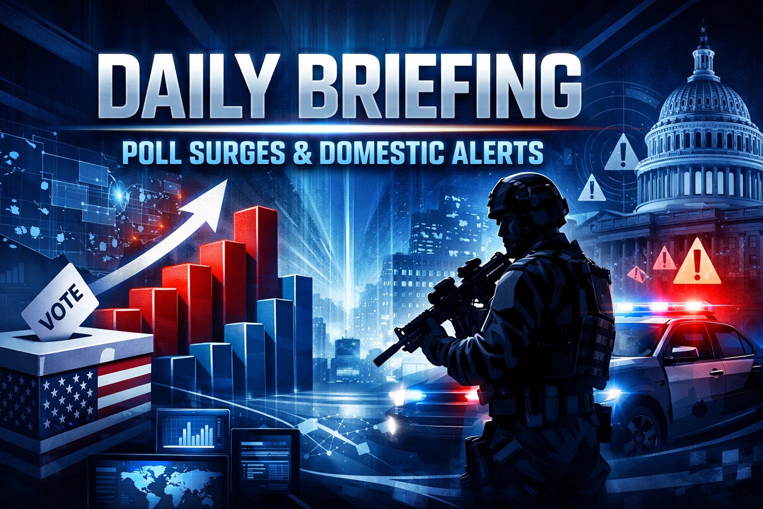 Daily Briefing: Poll Surges & Domestic Alerts