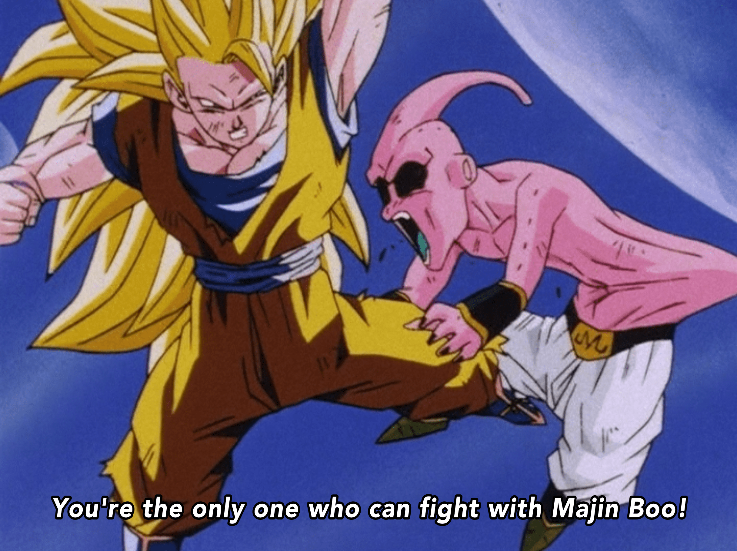 Spoken by Vegeta at the end of Dragon Ball Z episode 279
