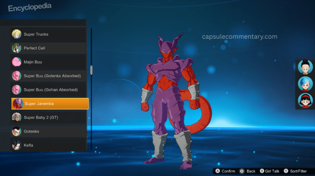 Characters sorted by Attack in Dragon Ball Sparking! Zero