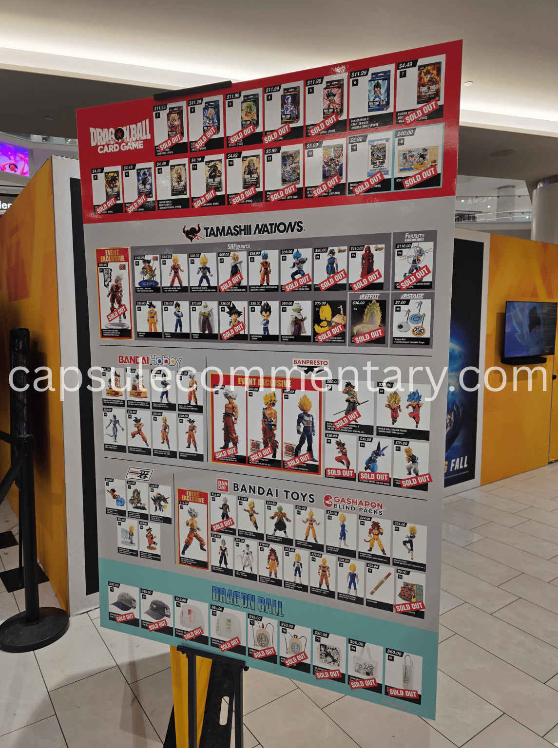 Dragon Ball Pop-Up Tour USA 2026 at the American Dream Mall in East Rutherford, New Jersey