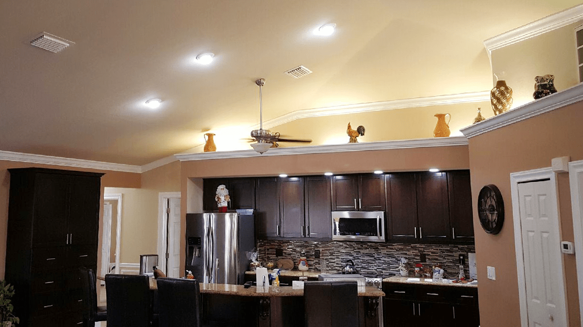 Beautiful crownmolding and paint work by Captivated Construction