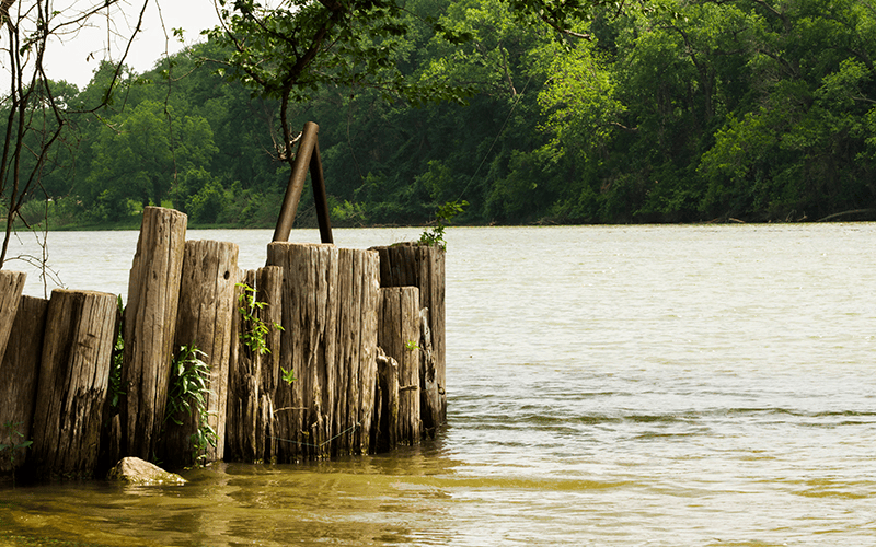 boat landing canvas print