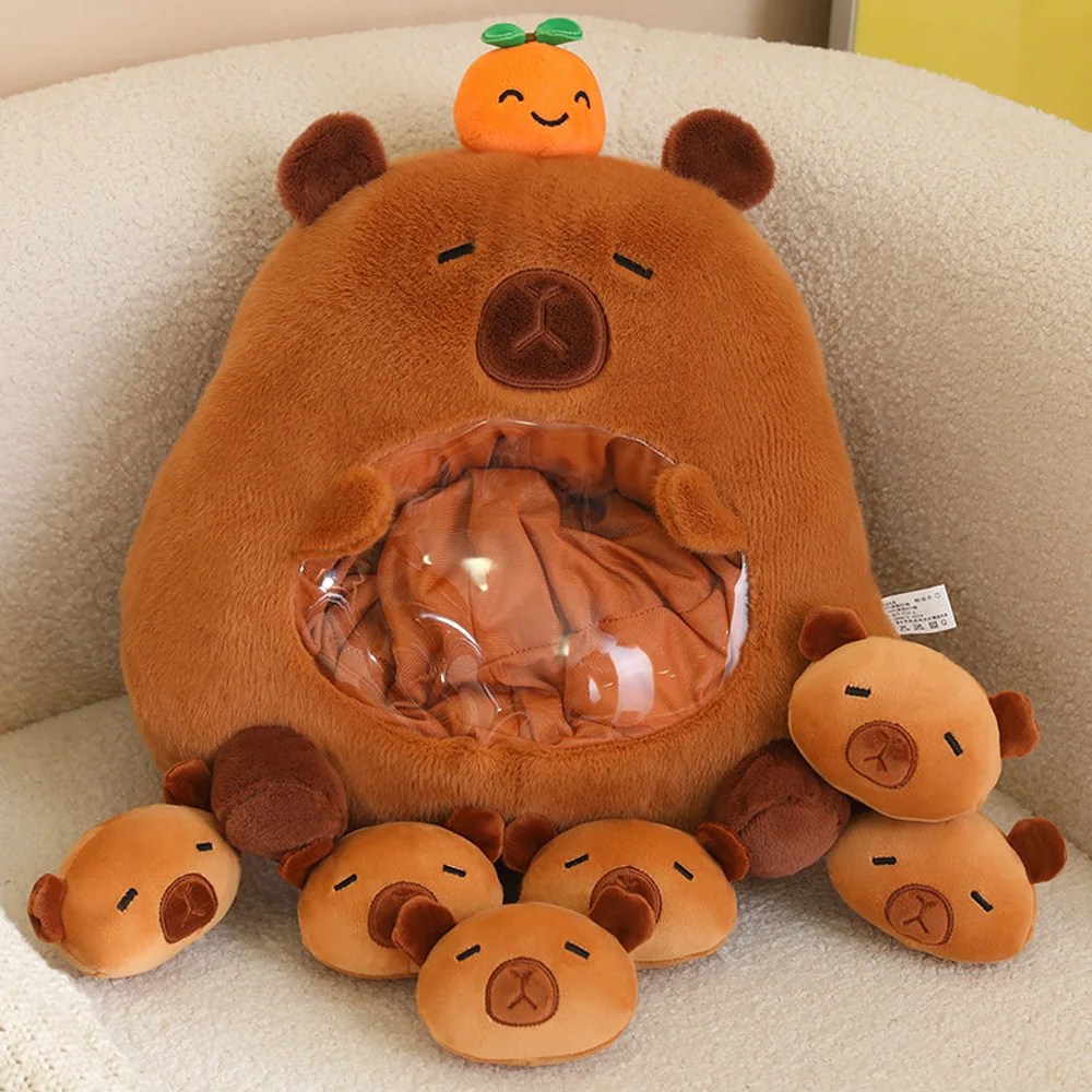 CapyBag – Kawaii Capybara Plush Snack Bag with Mini Plushies | Cuddle & Store! - Image 6